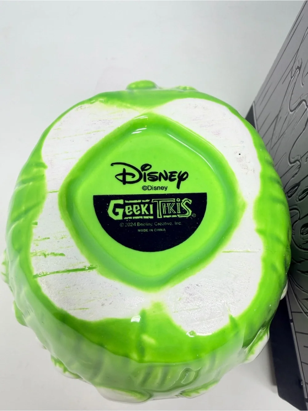 Disney Geeki Tikis White & Green Poison Apple Ceramic Mug with Lid
